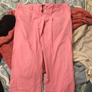 Pink Boot Cut Khaki Pants
